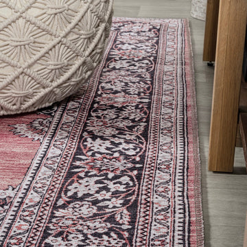 Bausch Bohemian Distressed Chenille Machine-washable Area Rug